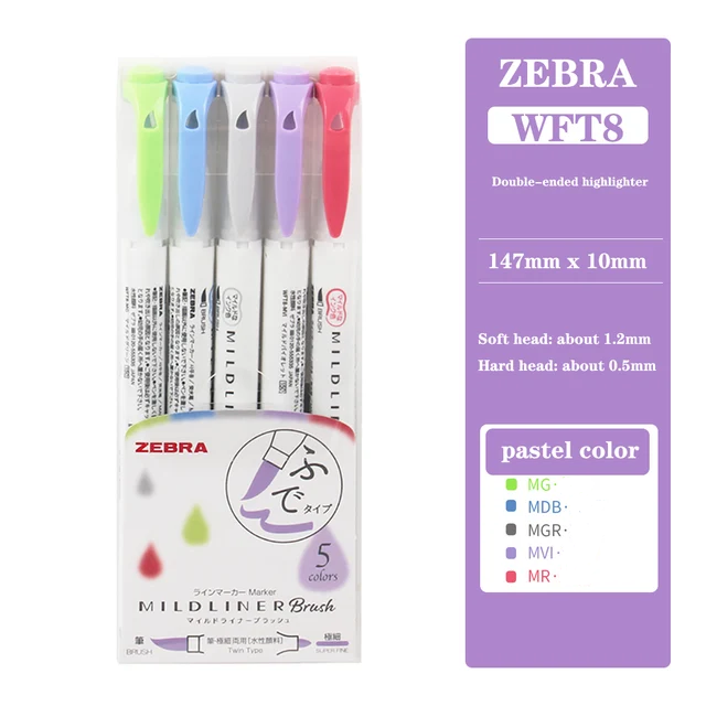 double ended mildliner zebra highlighter muted