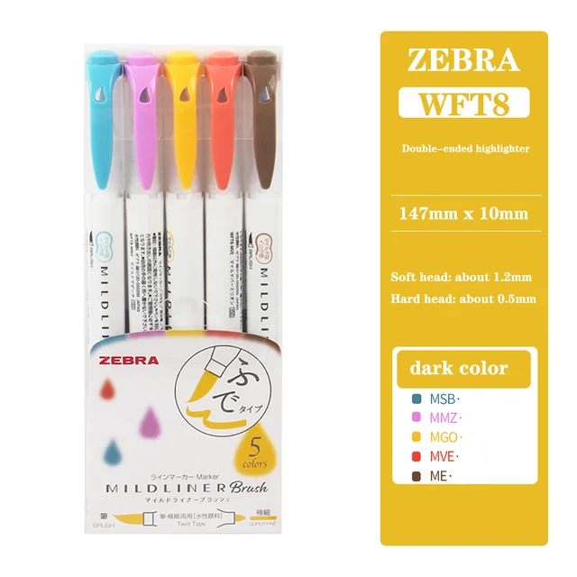 double ended mildliner zebra highlighter warm